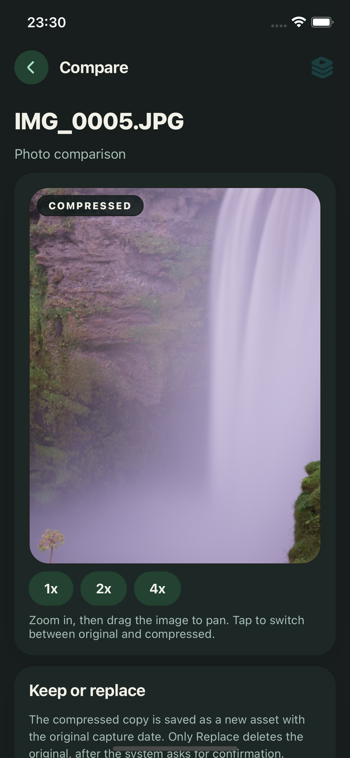 Sqizzi comparison screen placeholder